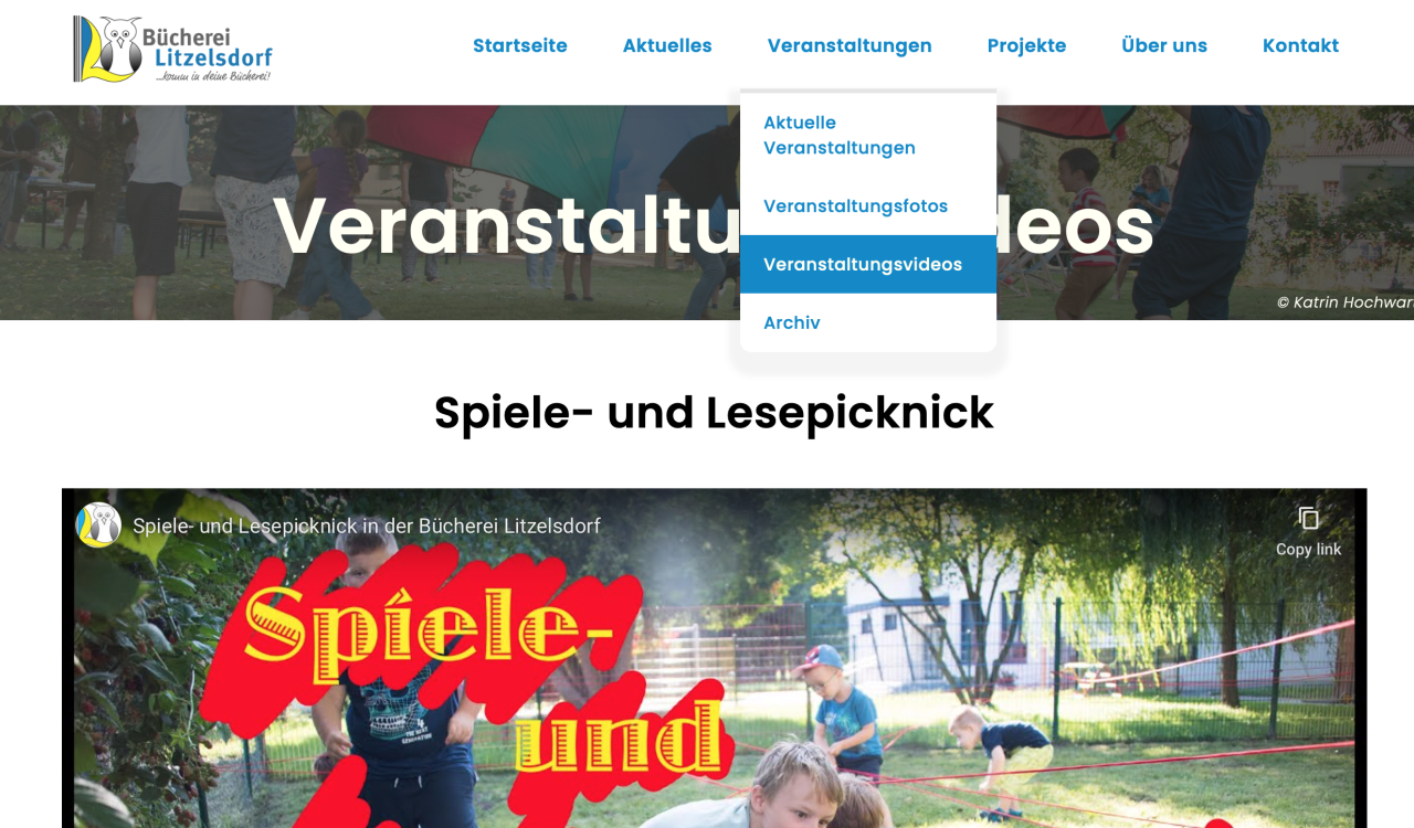 website veranstaltung video